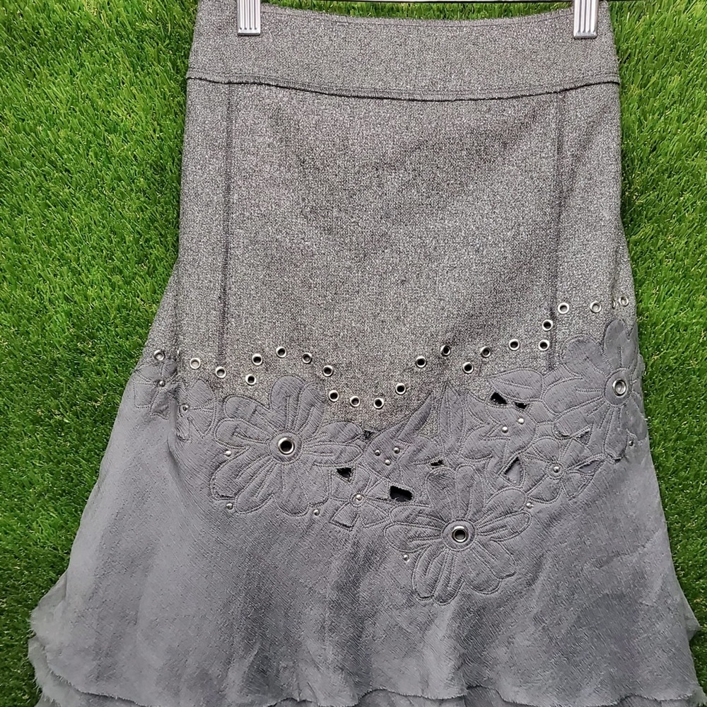 PER SE by CARLISLE / A-line Gray Skirt / NEW